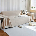 Diamond Grid Chenille Sofa Cover — additional view