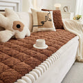 Snuggle Sherpa Plush Sofa Protector Cover — size and scale reference
