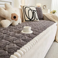 Snuggle Sherpa Plush Sofa Protector Cover — material texture close-up
