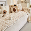 Snuggle Sherpa Plush Sofa Protector Cover — main product photo