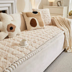 Snuggle Sherpa Plush Sofa Protector Cover — main product photo