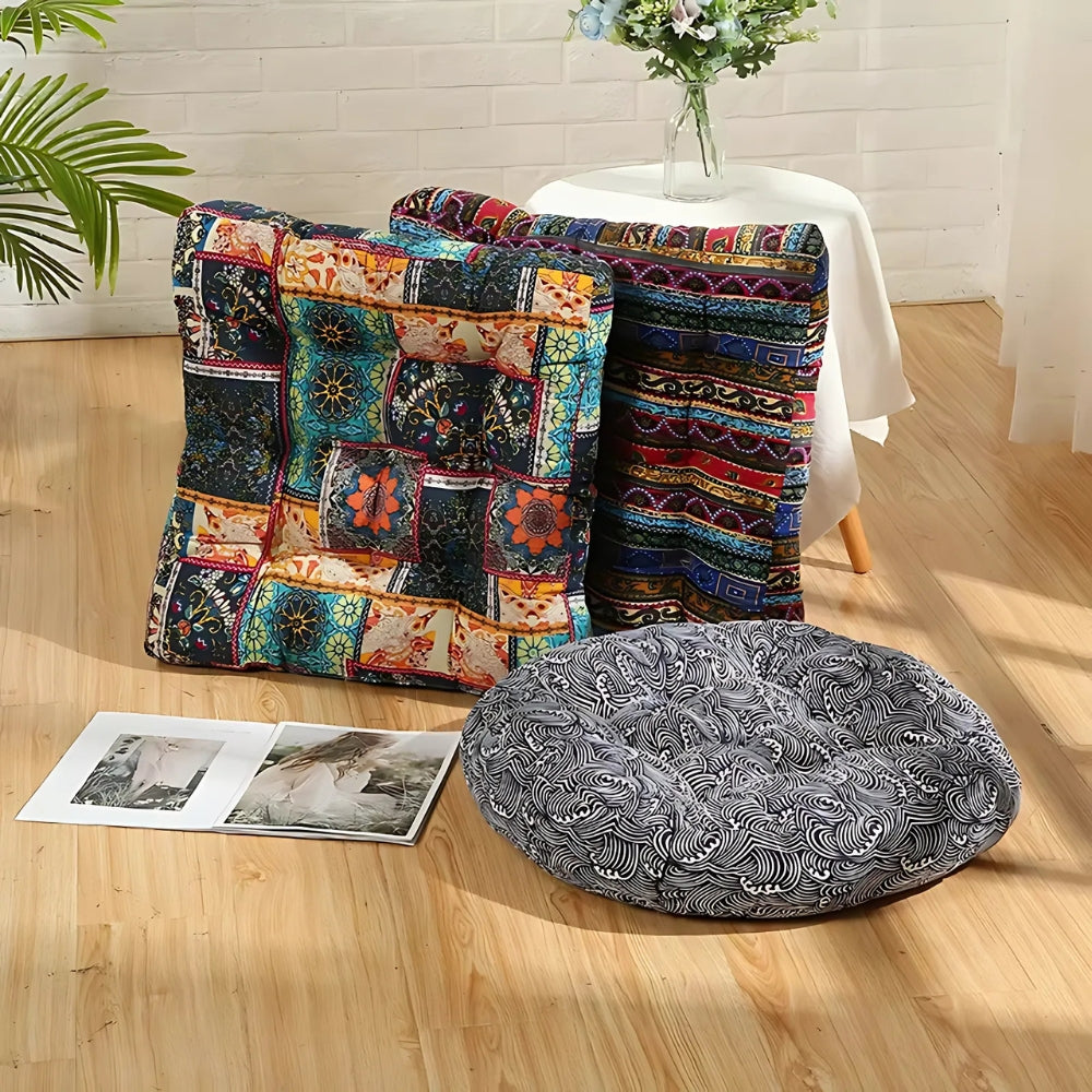 Bohemian Square Cushion Seat Pad — product detail view