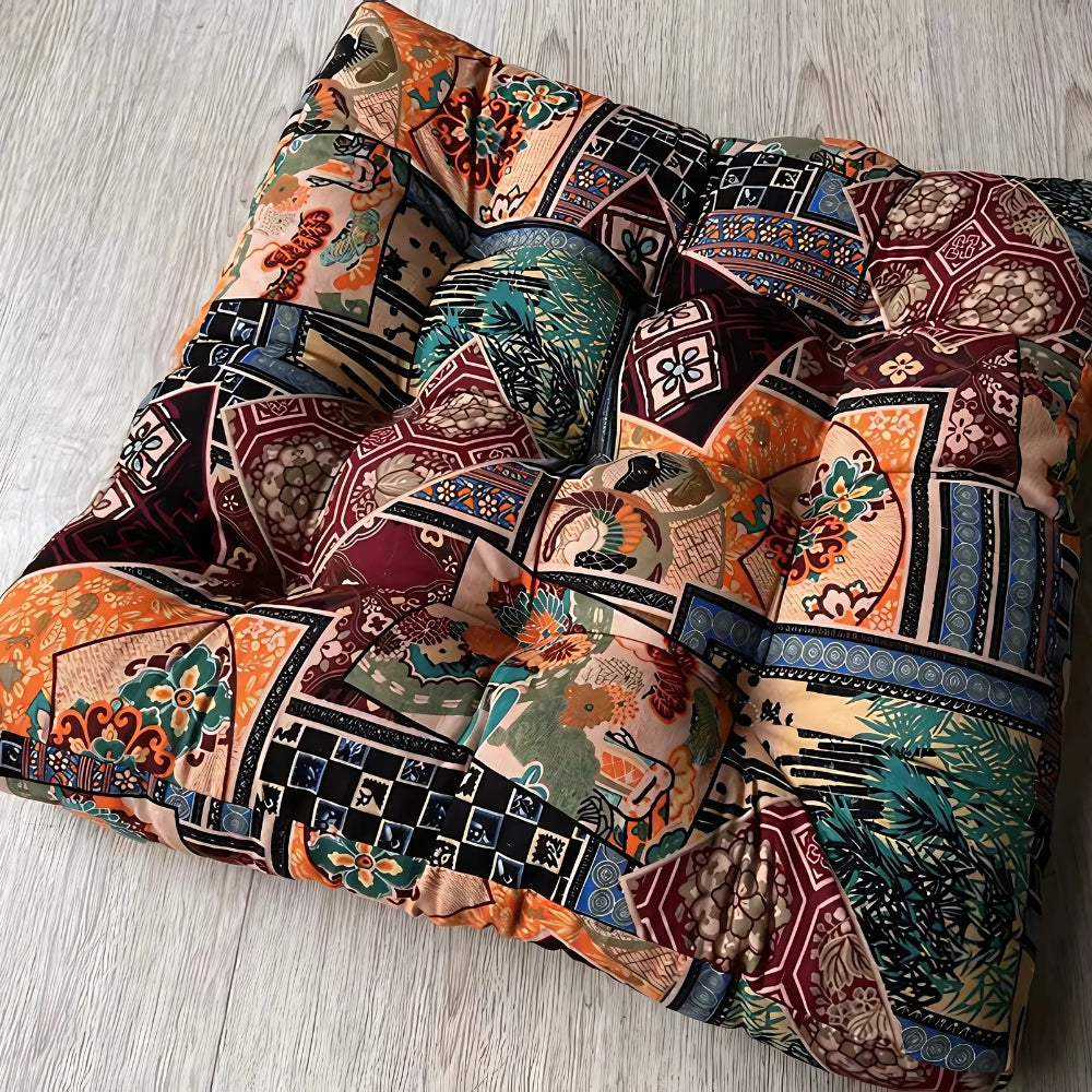 Bohemian Square Cushion Seat Pad — product feature detail