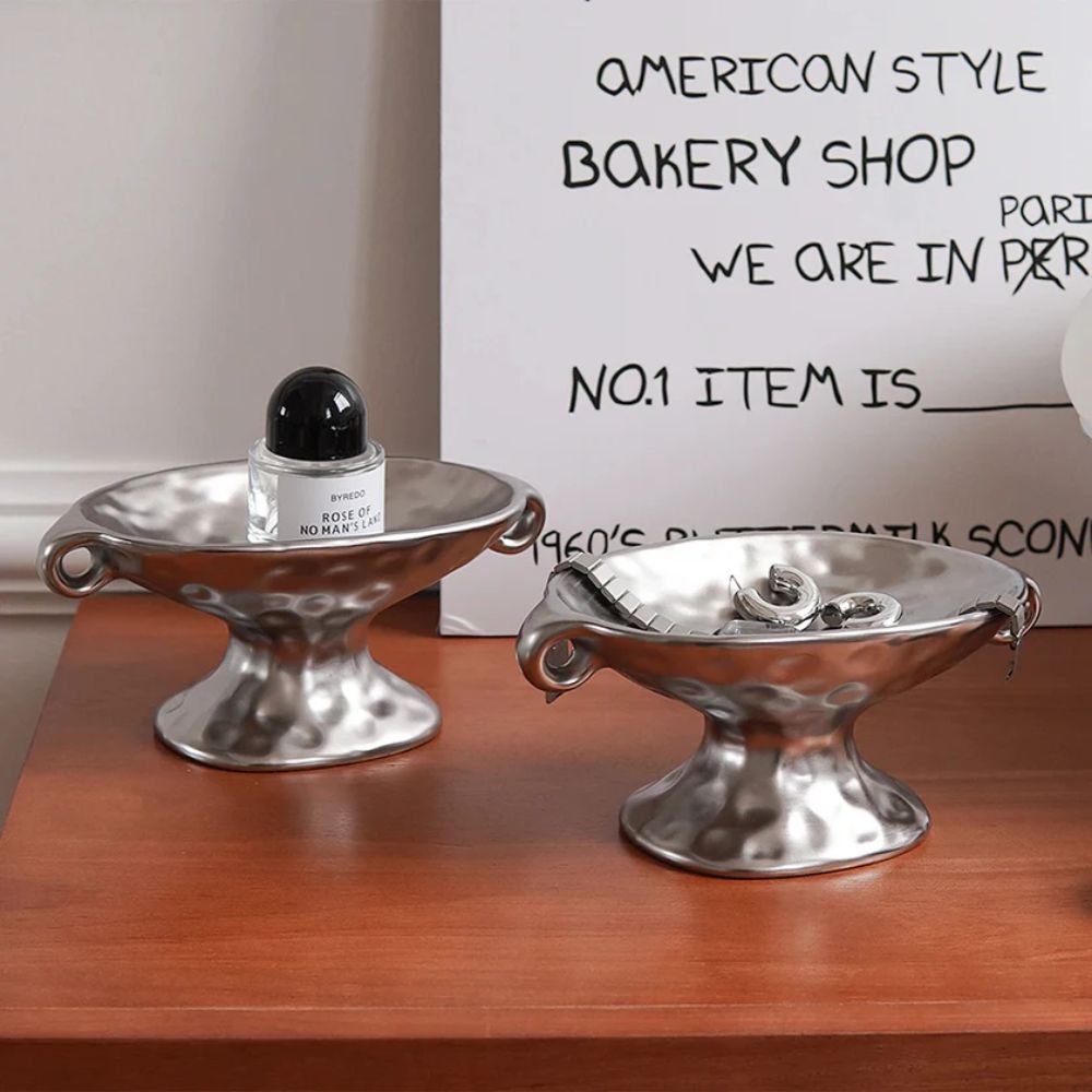 Dual-Ear Ceramic Oval Organiser — main product photo