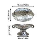 Dual-Ear Ceramic Oval Organiser — alternate angle view