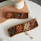 Earth Tone Appetiser Serving Tray — material texture close-up