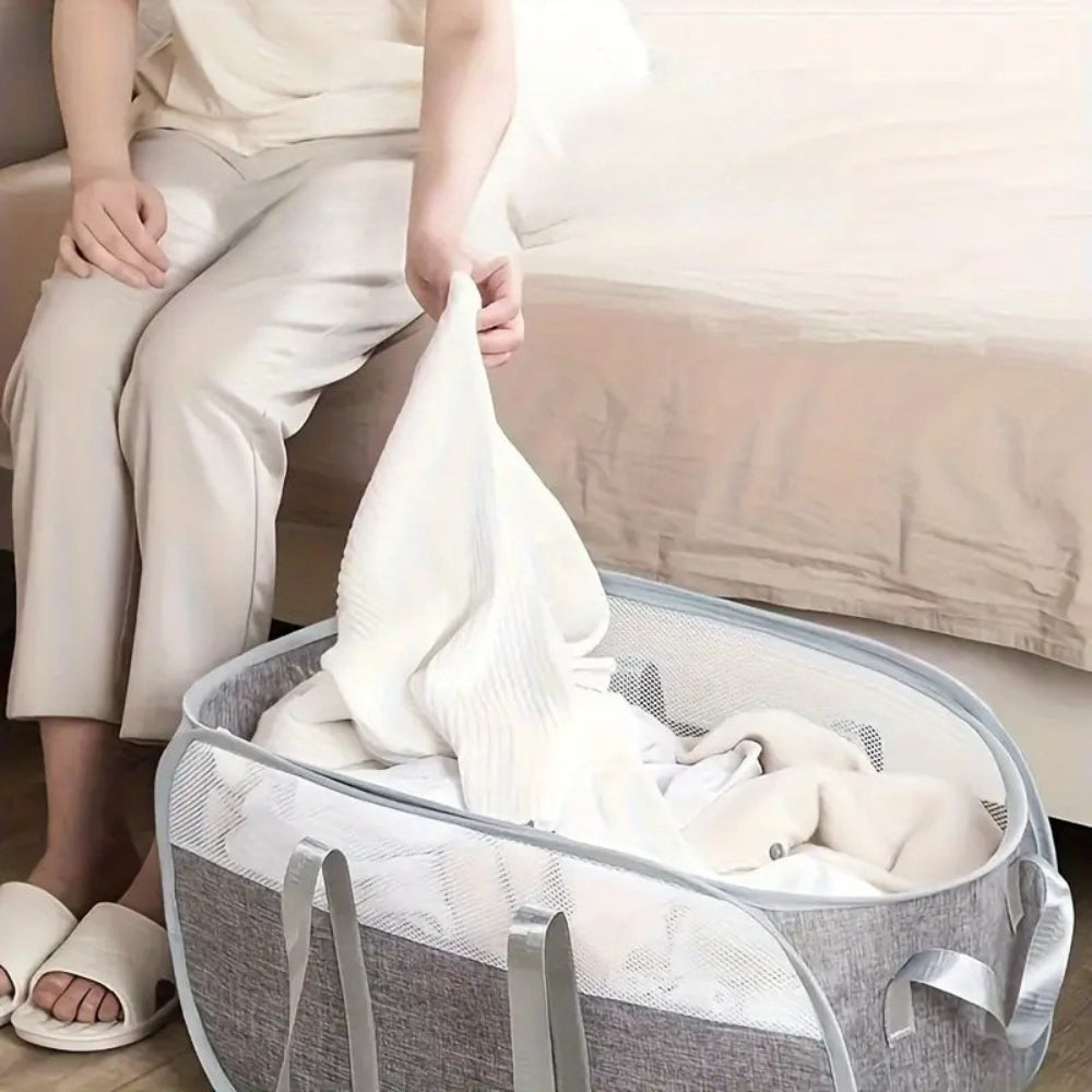 Easy Move Carry Laundry Basket — product in use