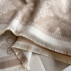Elara Damask Print Scarf Shawl — lifestyle shot