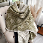 Elara Damask Print Scarf Shawl — product close-up