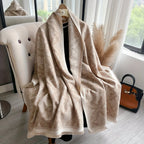 Elara Damask Print Scarf Shawl — main product photo