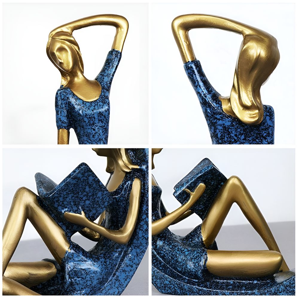 Elegant Resin Lady Statues | 2pcs Set — product close-up