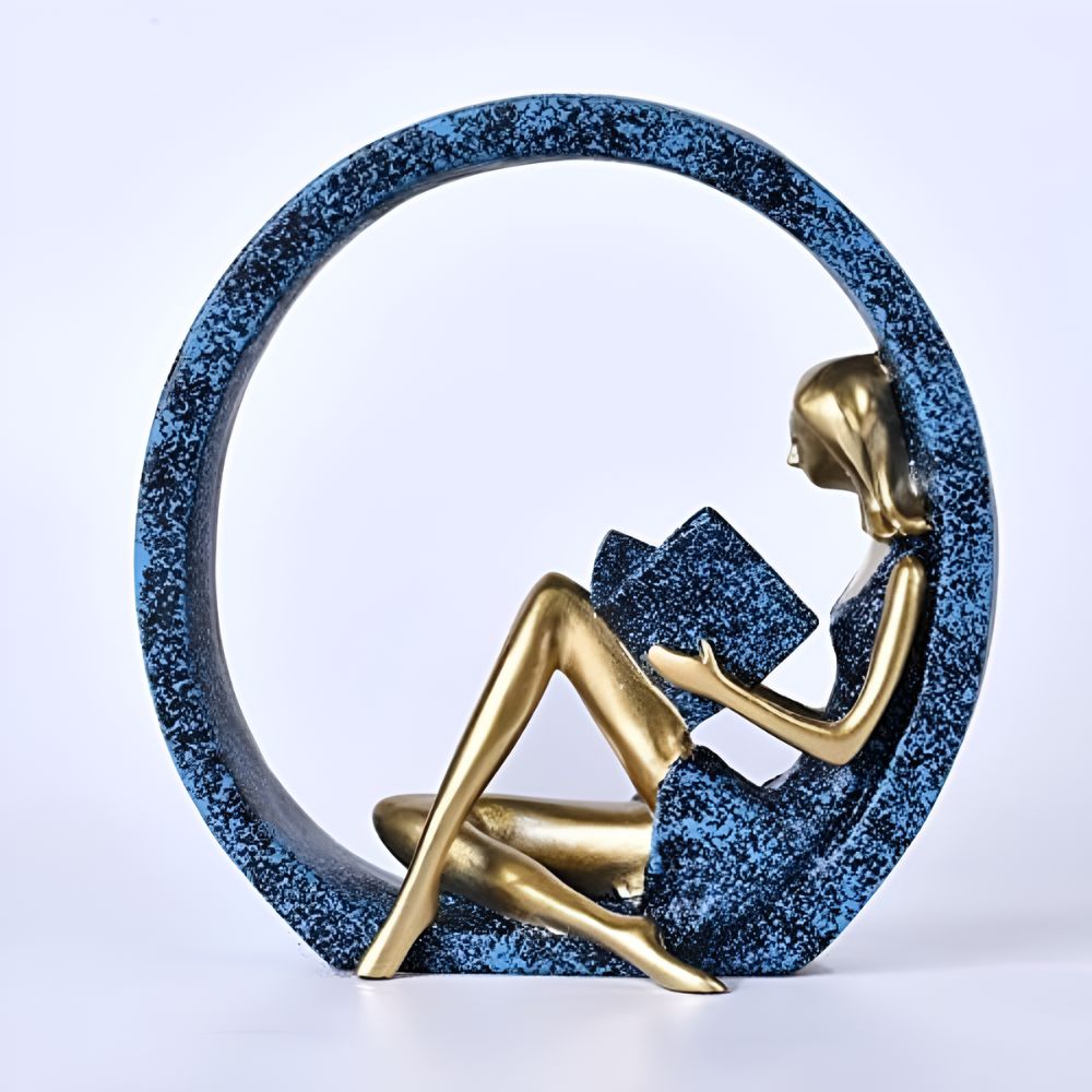 Elegant Resin Lady Statues | 2pcs Set — size and scale reference