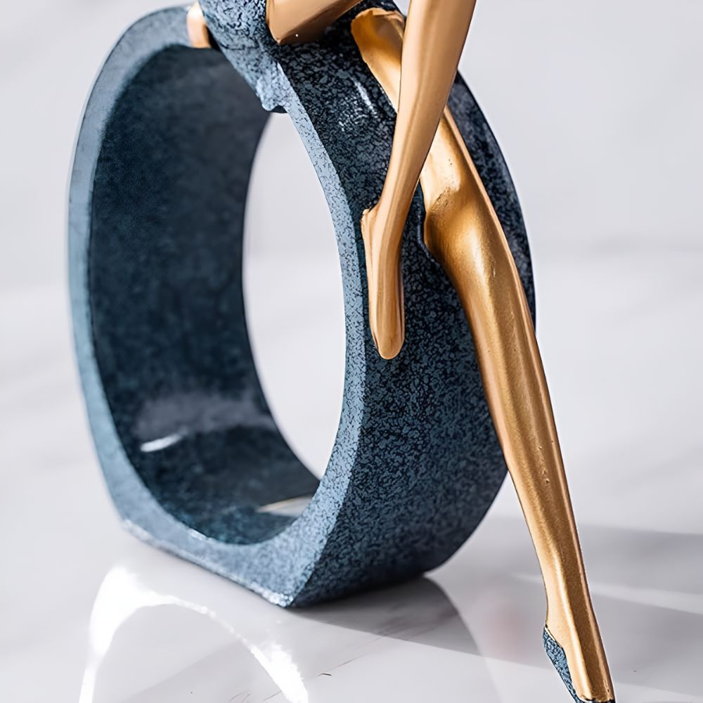 Elegant Resin Lady Statues | 2pcs Set — material texture close-up