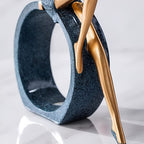 Elegant Resin Lady Statues | 2pcs Set — material texture close-up