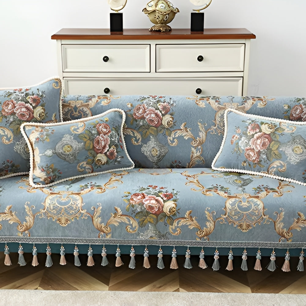 Elise Chenille Beaded Edge Cushion Cover — additional view
