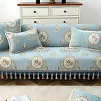 Elise Chenille Beaded Edge Cushion Cover — lifestyle shot