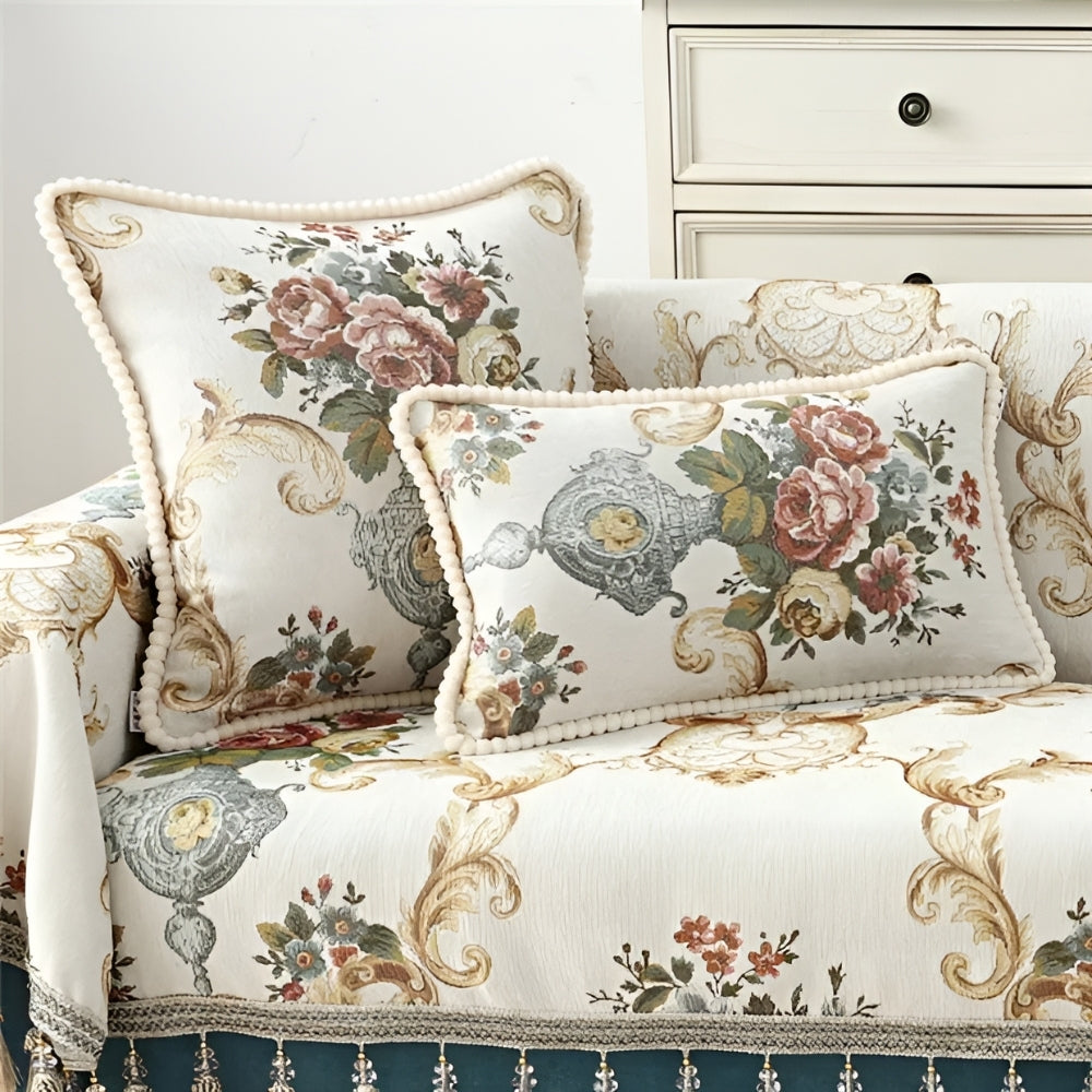 Elise Chenille Beaded Edge Cushion Cover — main product photo