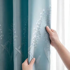Elysian Leaf Blackout Curtains — product detail view