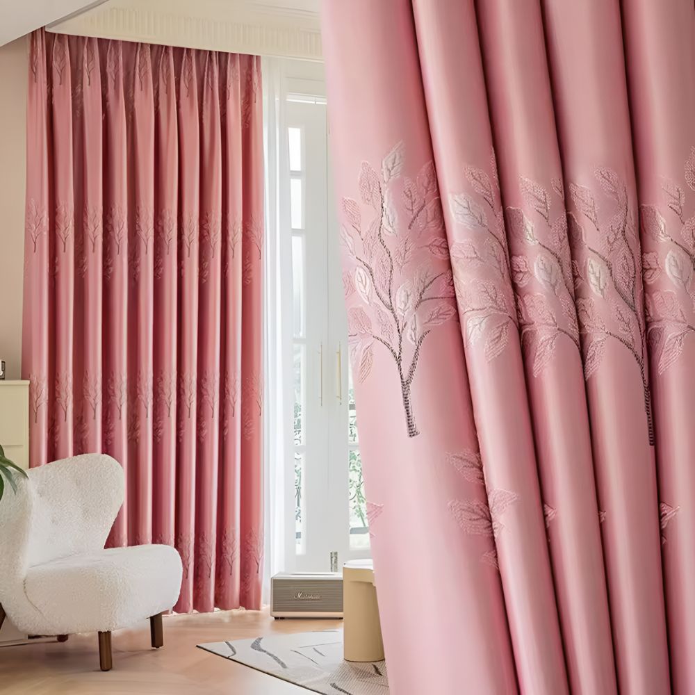 Elysian Leaf Blackout Curtains — product in use