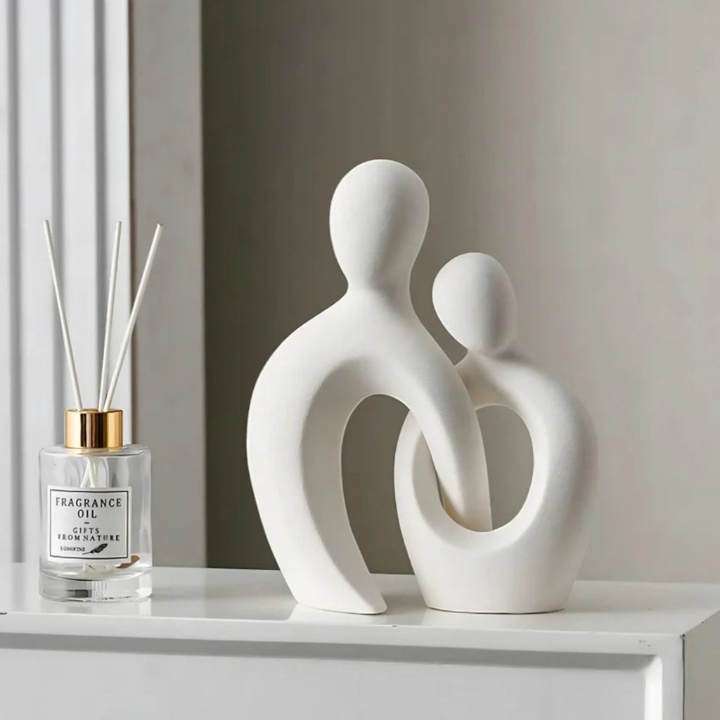 Embrace Form Modern Abstract Couple Statue — alternate angle view