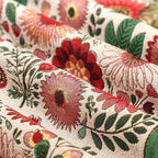 Embroidered Floral Tassel Table Runner — alternate angle view