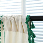 Emerald Tribe Boho Tassel Curtain — lifestyle shot