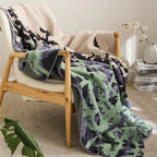 Emeraude Forest Soft Knitted Throw Blanket — product detail view