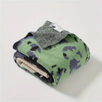 Emeraude Forest Soft Knitted Throw Blanket — product close-up