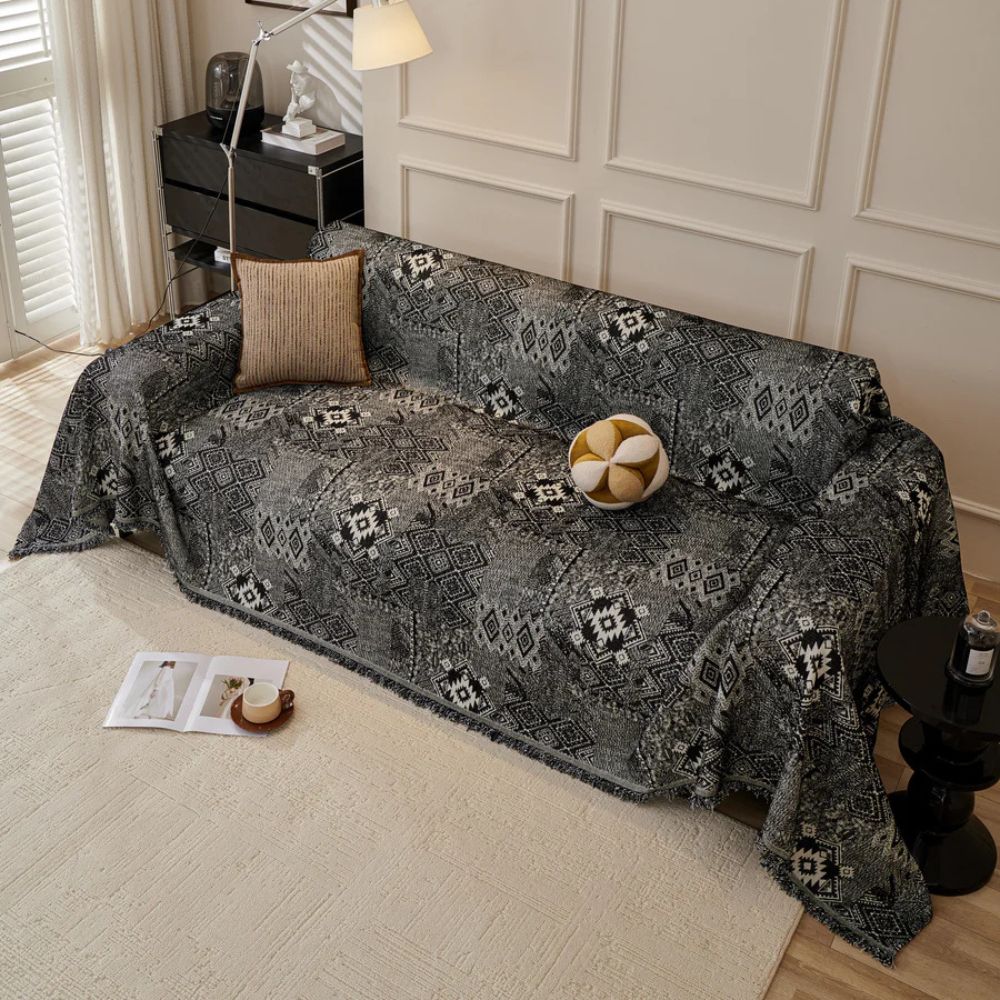 Ethno Cultural Tribe Sofa Cover — size and scale reference