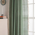 Everfern Dappled Polka Dot Tassel Curtain — main product photo