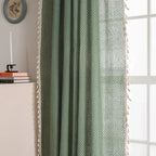 Everfern Dappled Polka Dot Tassel Curtain — main product photo
