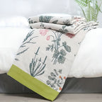 Farmhouse Floral Cotton Gauze Blanket — product close-up