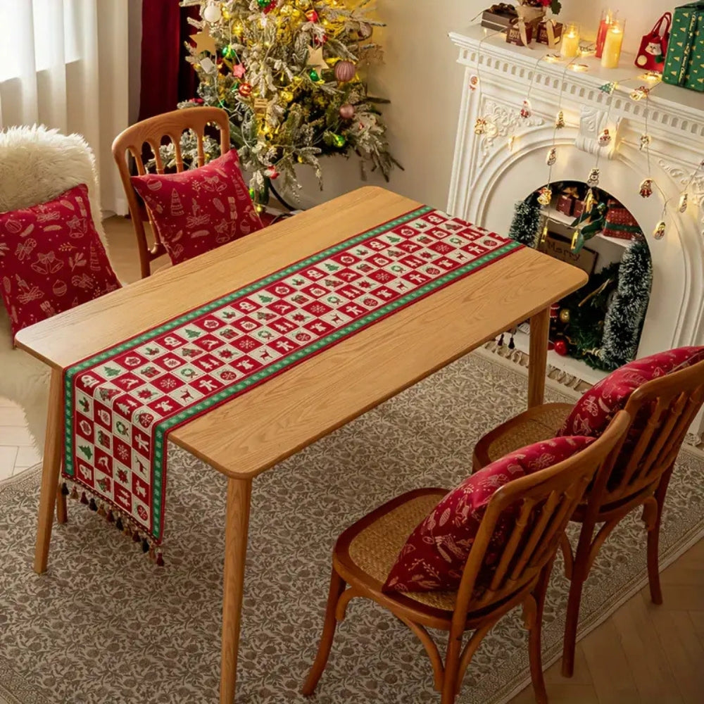 Festive Charm Holiday Table Runner — product close-up