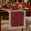 Festive Christmas Elk Table Runner — alternate angle view