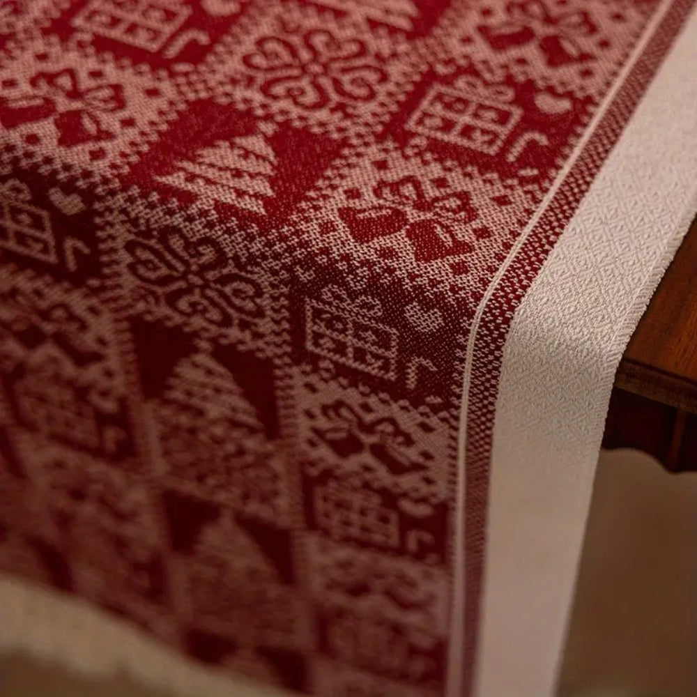 Festive Christmas Elk Table Runner — lifestyle shot