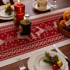 Festive Christmas Elk Table Runner — additional view