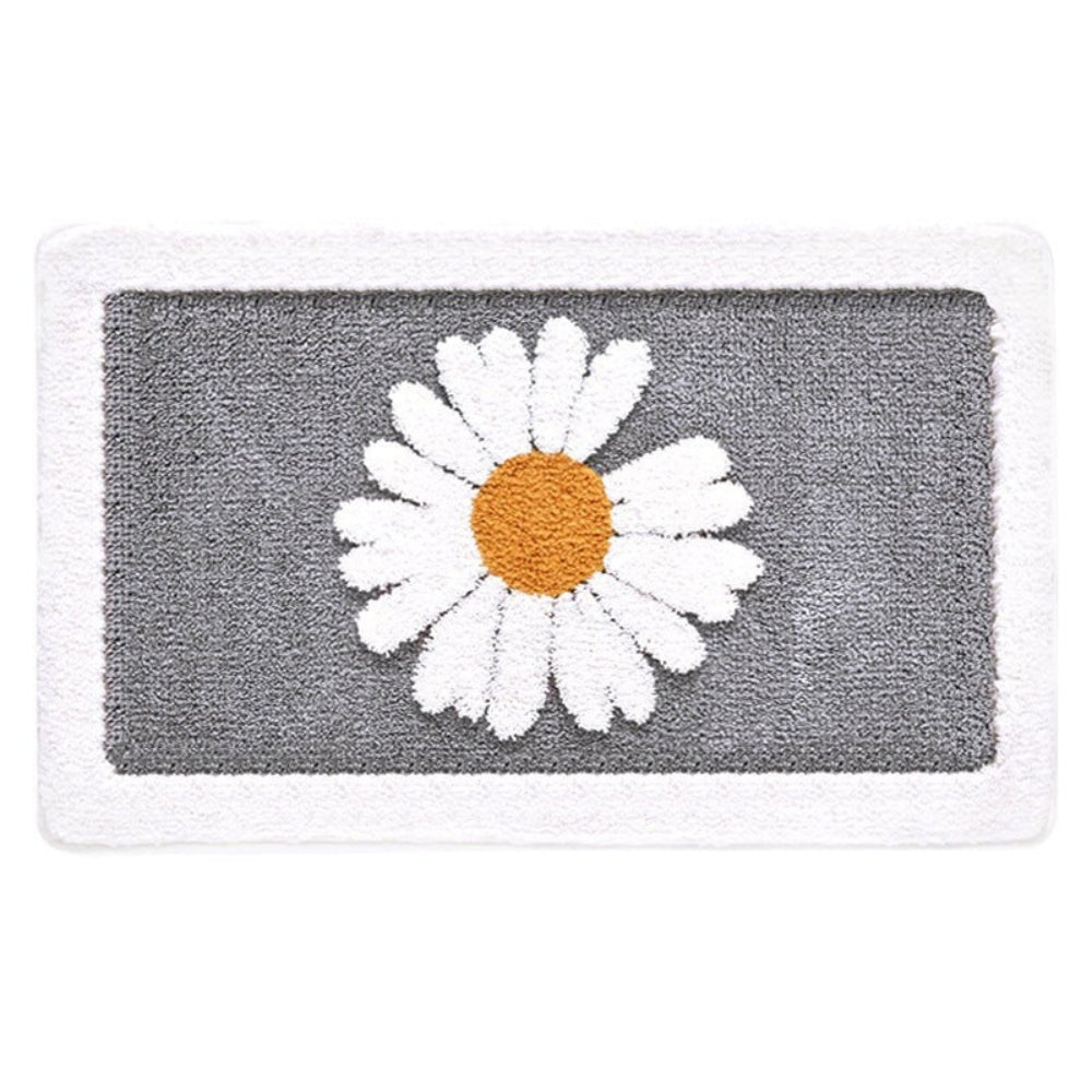 Fleur Plush Floral Bath Mat — lifestyle shot