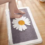Fleur Plush Floral Bath Mat — product feature detail
