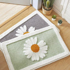 Fleur Plush Floral Bath Mat — product detail view