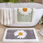 Fleur Plush Floral Bath Mat — main product photo