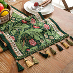 Flora Vine Embroidered Table Runner — lifestyle shot