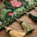 Flora Vine Embroidered Table Runner — product feature detail