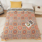 Boho Flora Tone Cotton Blanket — main product photo
