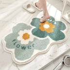 Floral Tufted Absorbent Bath Mat — product close-up