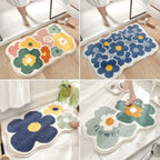 Floral Tufted Absorbent Bath Mat — additional view