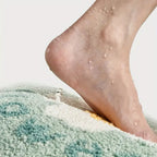 Floral Tufted Absorbent Bath Mat — lifestyle shot