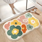 Floral Tufted Absorbent Bath Mat — main product photo