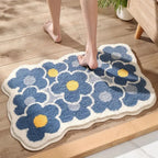 Floral Tufted Absorbent Bath Mat — product detail view