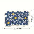 Floral Tufted Absorbent Bath Mat — alternate angle view
