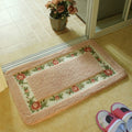 Floral Border Absorbent Bath Mat — alternate angle view
